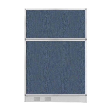 Versare Hush Panel Configurable Cubicle Partition 4' x 6' Ocean Fabric w/ Cable Channel 1855615